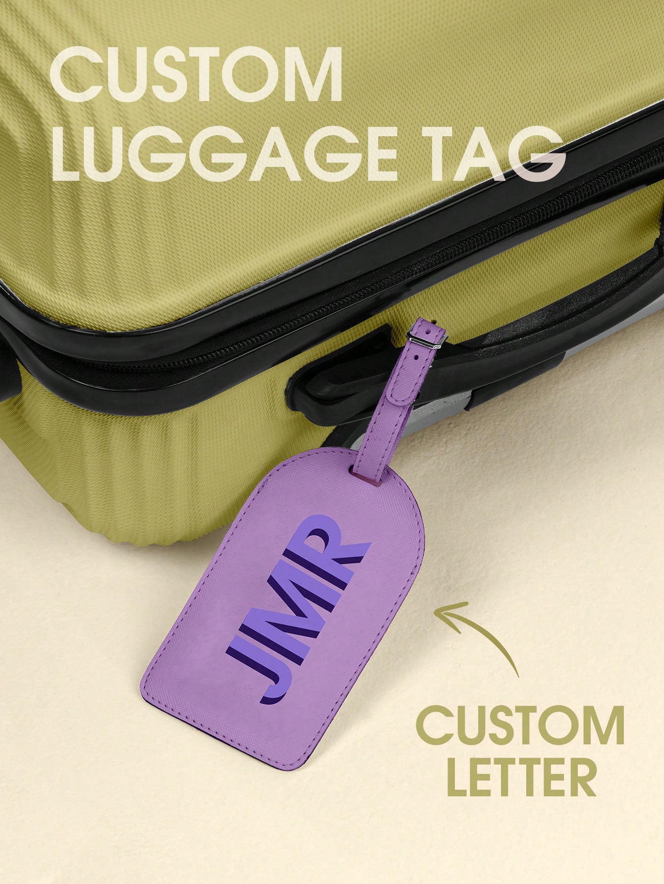 Women Bags Leather - Personalized Initial Luggage Tag Custom Letter