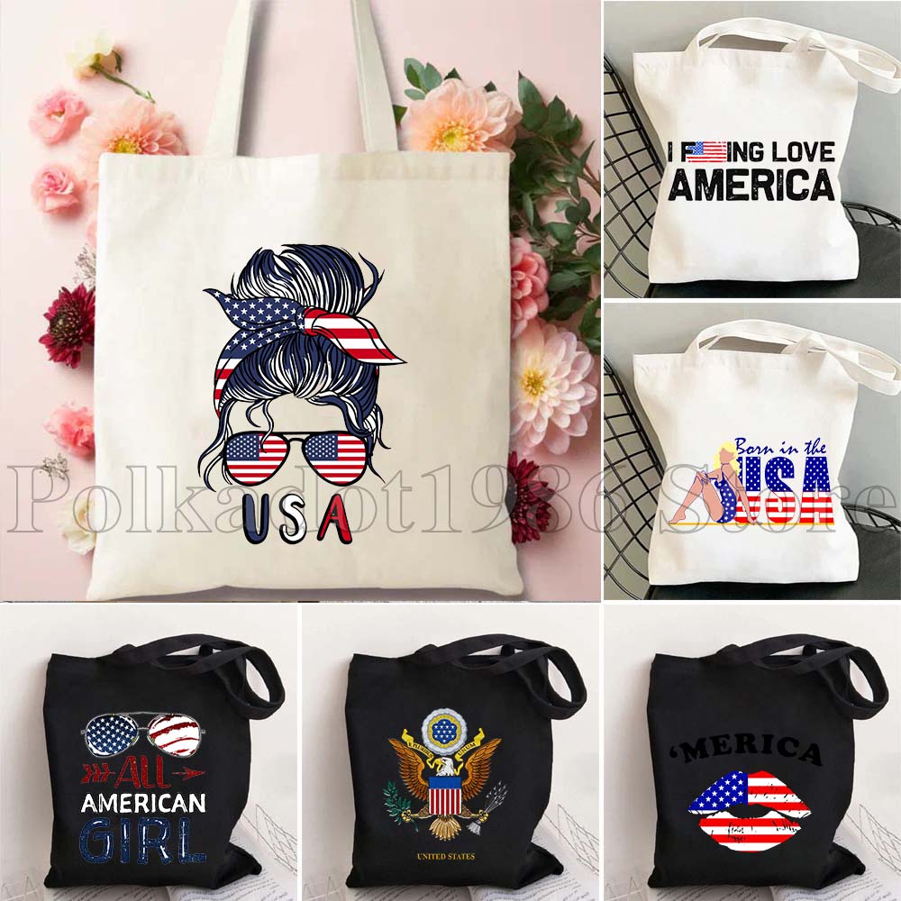 Women Bags Usa - American Flag Patriotic Gift Agle 4th