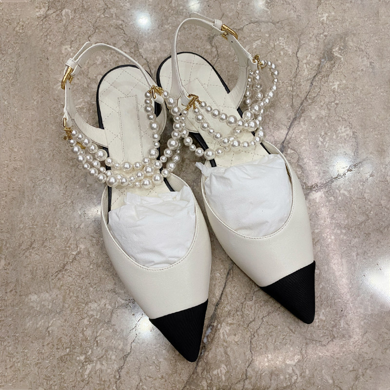 Women Bags Leather - Pearl Chain Bag Head Sandals Women's