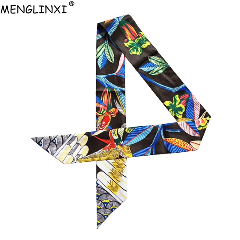 Women Bags Brands - Luxury Brand Hummingbird Print Skinny Silk
