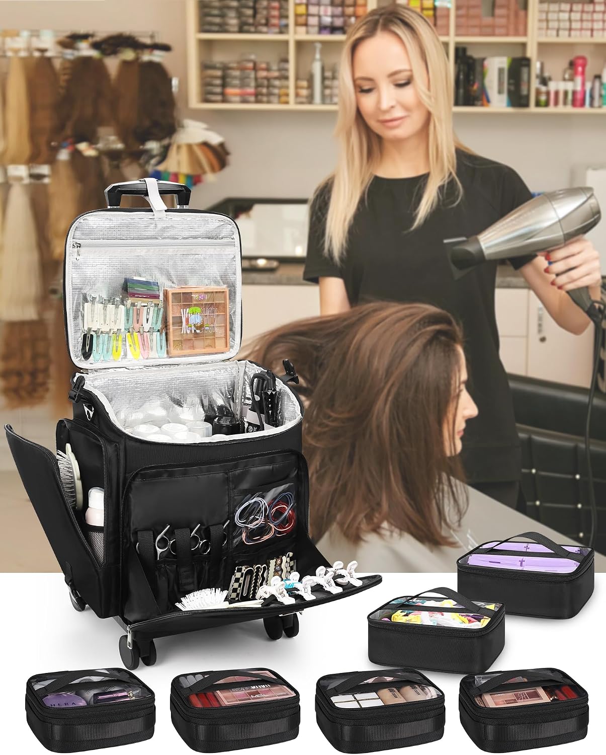 Rolling Makeup Case Hair Tools - Women'S Bags recension och pris