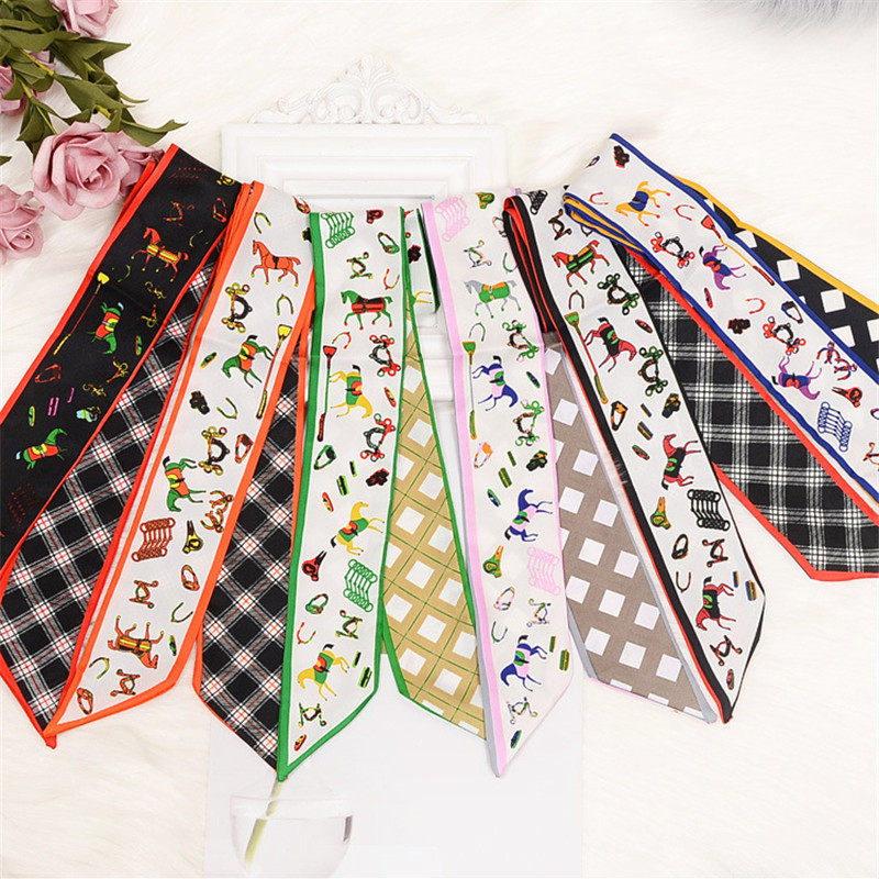 Horse Plaid Skinny Scarf Women - Women Bags Brands recension och pris