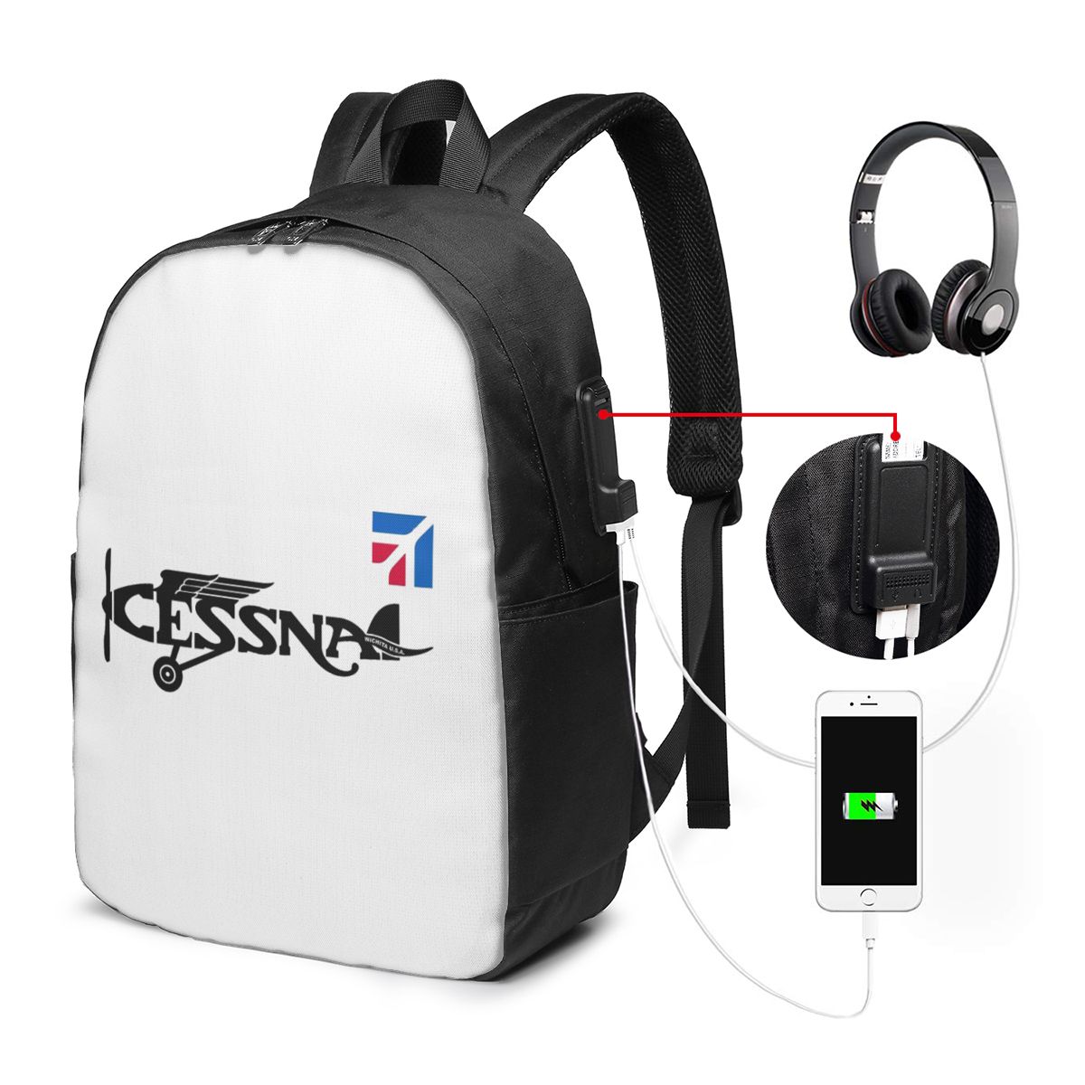 Cessna Logo Backpack Travel No - Women'S Bags recension och pris