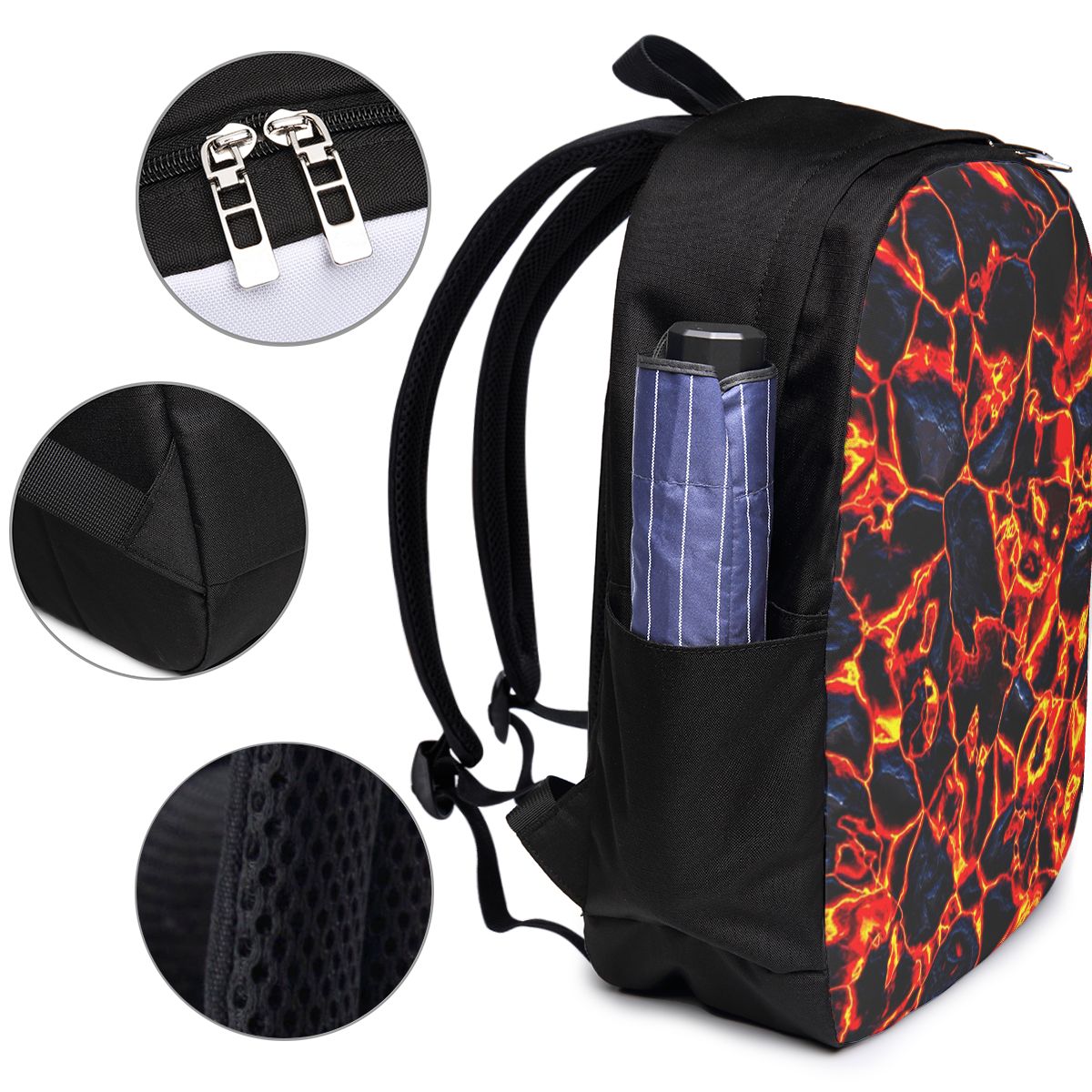 Magma Volcano Lava Fire Backpa - Women'S Bags recension och pris