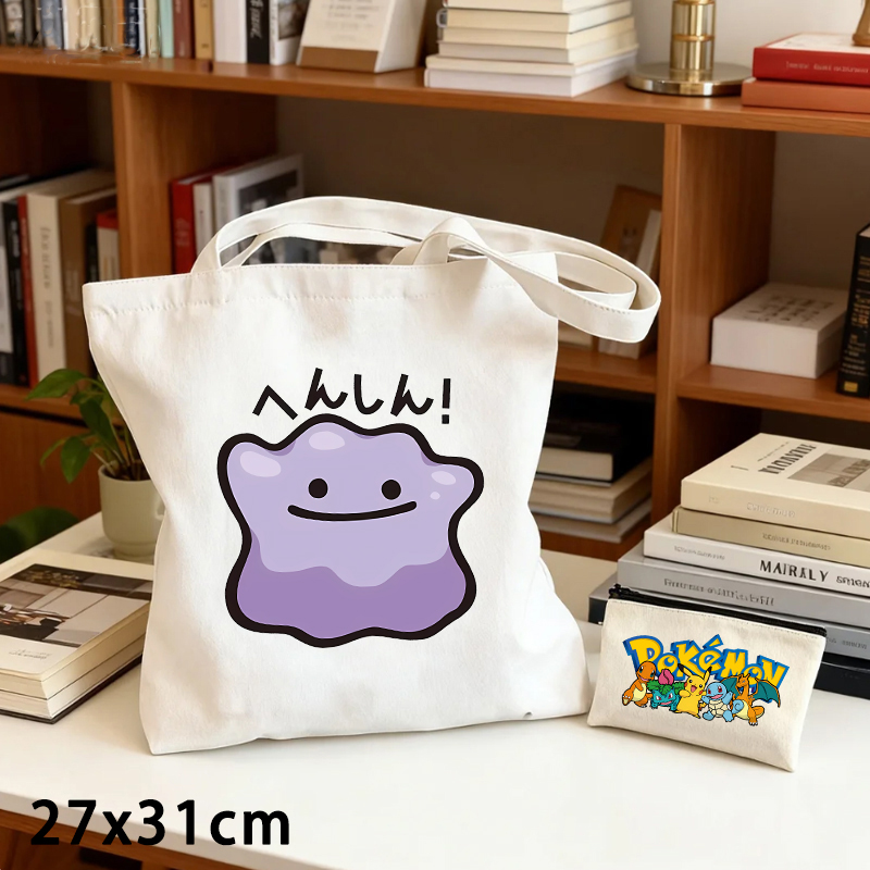 2PCS Pokemoned Canvas Bag and  - Women Bags And Purses recension och pris