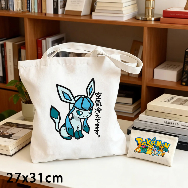 2PCS Pokemoned Canvas Bag and  - Women Bags And Purses recension och pris