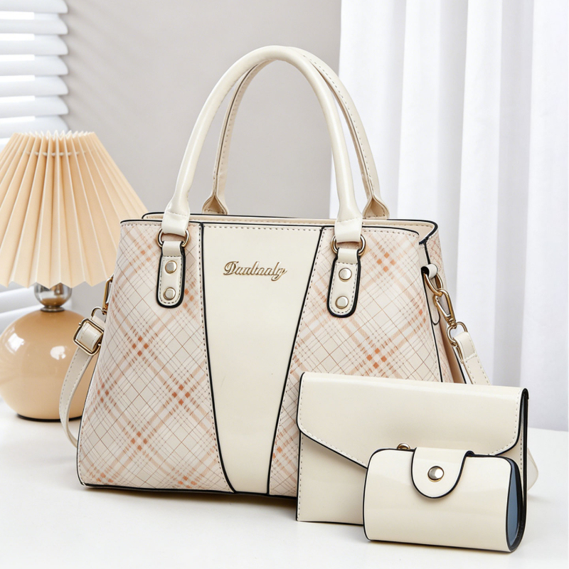 3-piece Women's Bag Set with P - Women Bags Leather recension och pris
