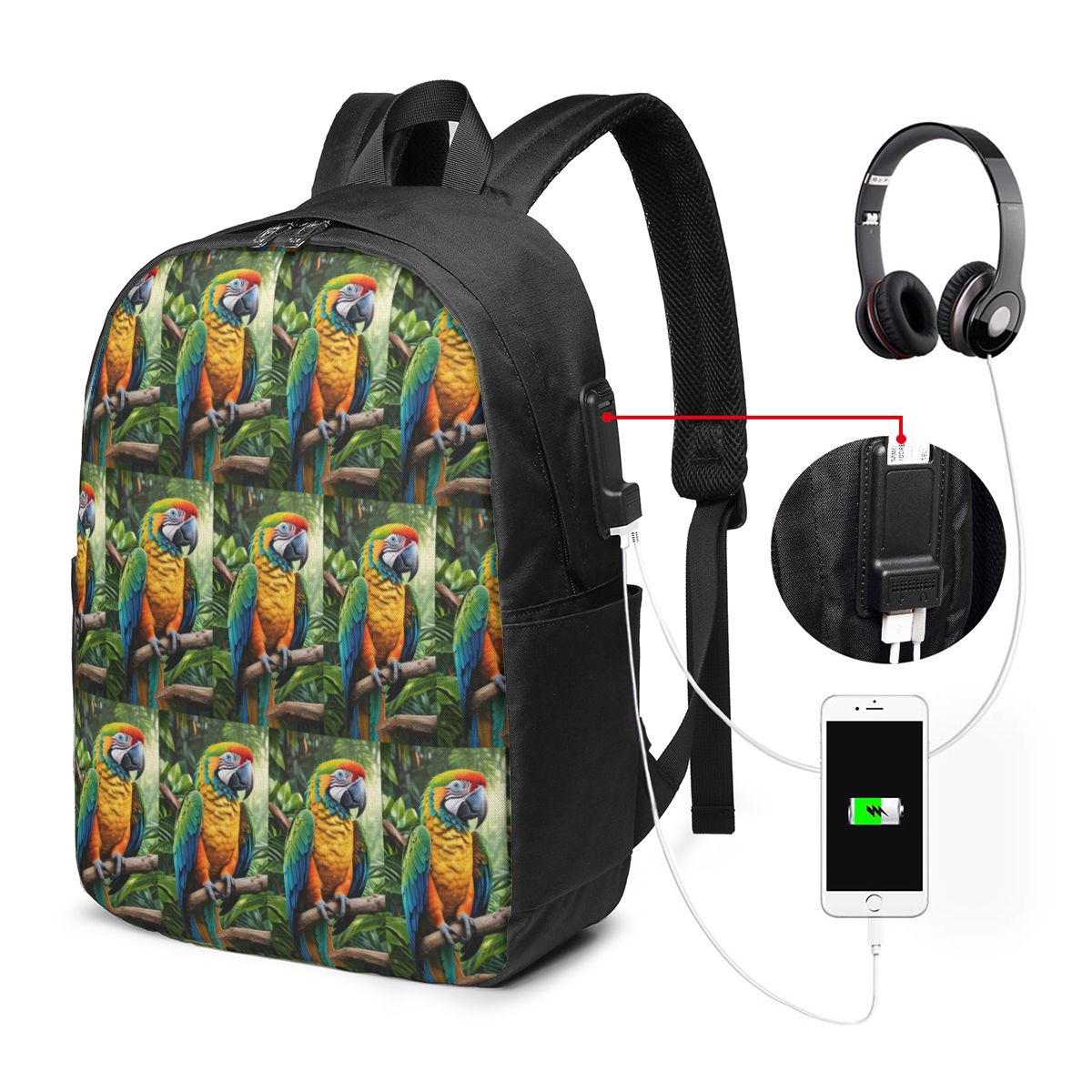 Cute Macaw Parrots Backpack Tr - Women'S Bags recension och pris